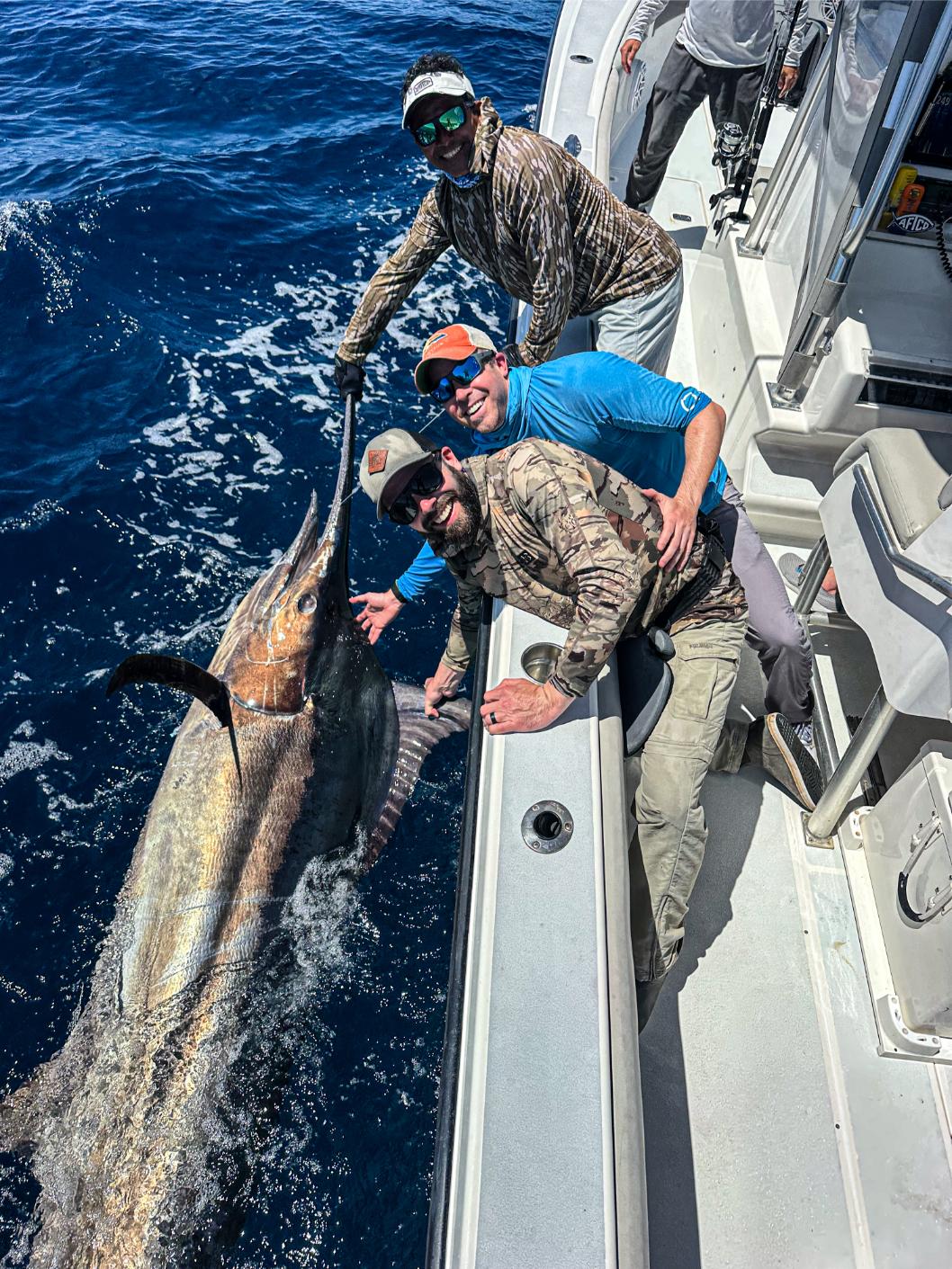 Captain Juan Spragge with a catch off Hannibal Bank